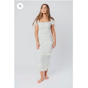 Worth collective Ada smocked dress in blue floral